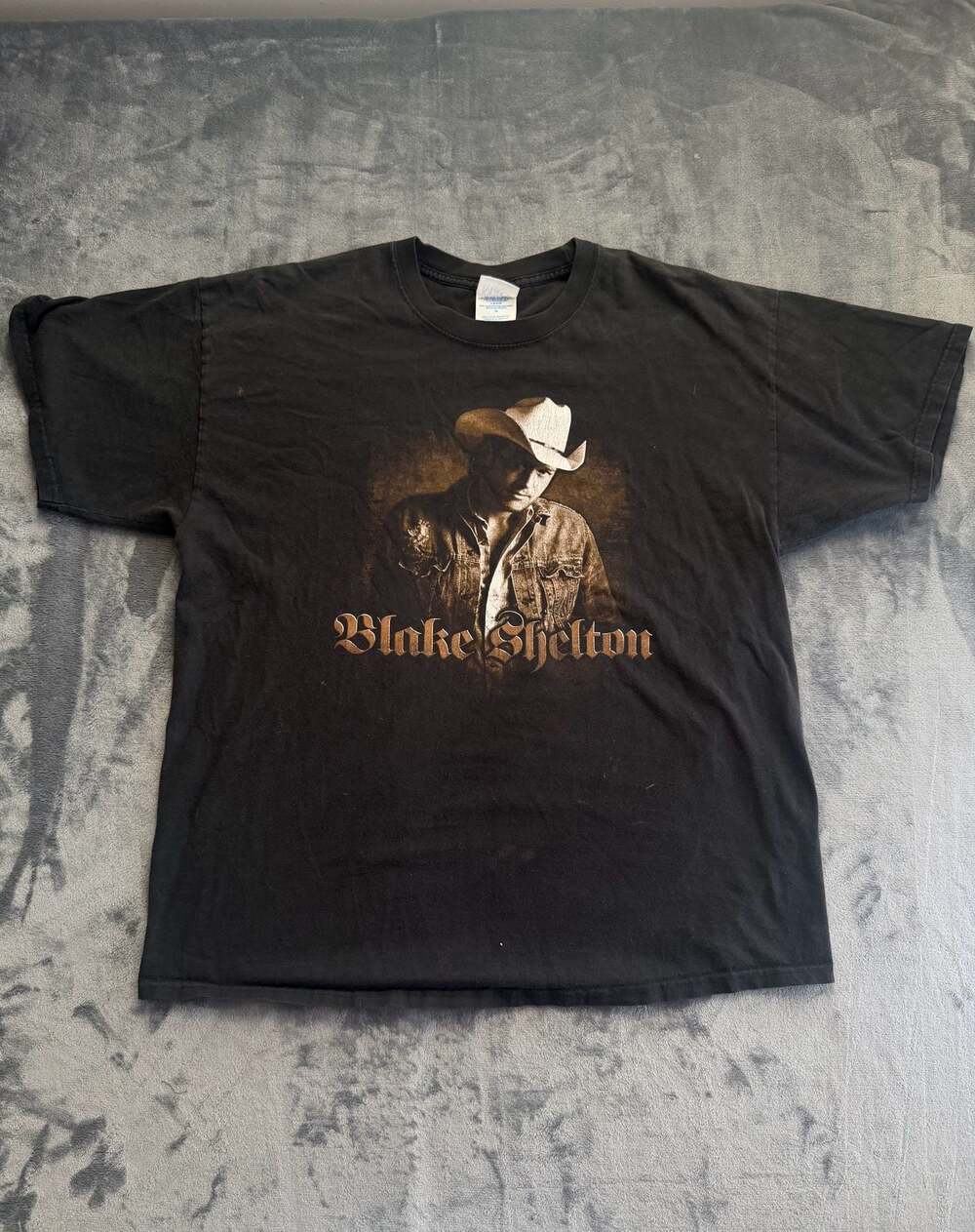 Vintage Blake Shelton On Tour Country Music Black T-Shirt XL